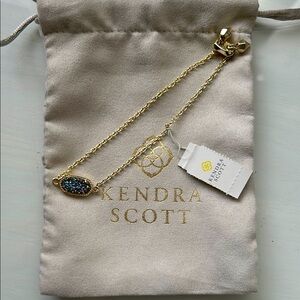 NWT Kendra Scott Elaina adjustable bracelet in gold with multicolored drusy